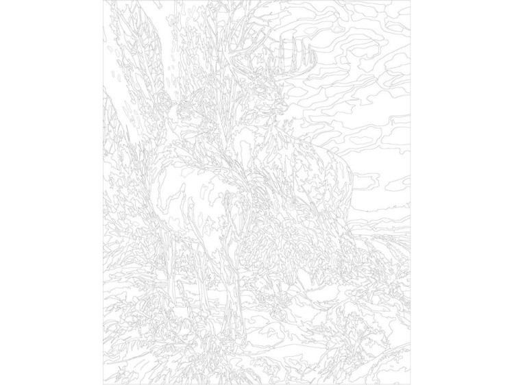 Картина по номерам «Пара оленей» — картинка 3