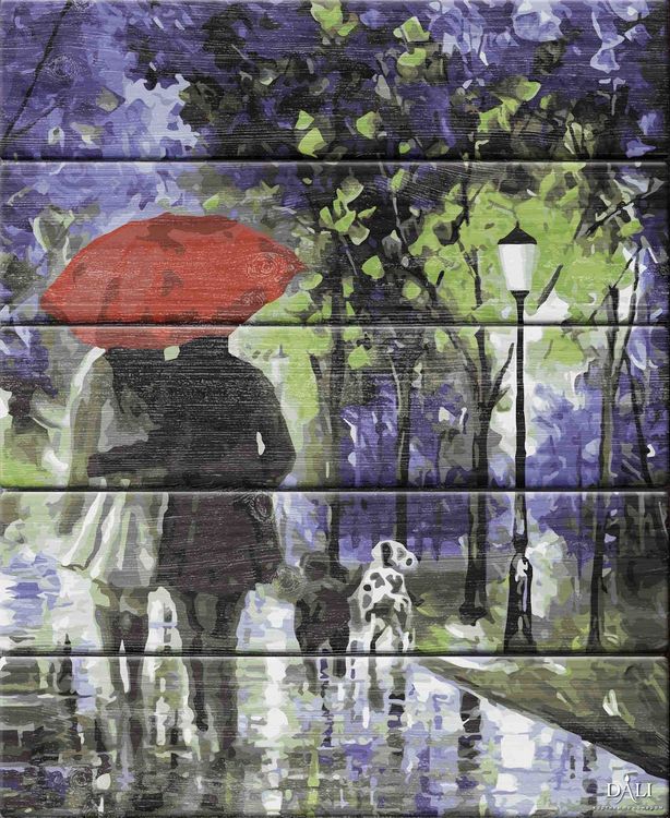 Картина по номерам по дереву Dali «Теплая прогулка»