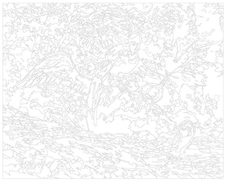 Картина по номерам «Мальчик-ангелочек с кленовым листом» — картинка 3