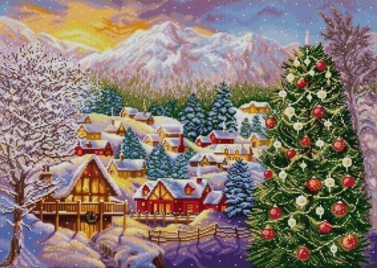 Рисунок на ткани «Новогодняя сказка»