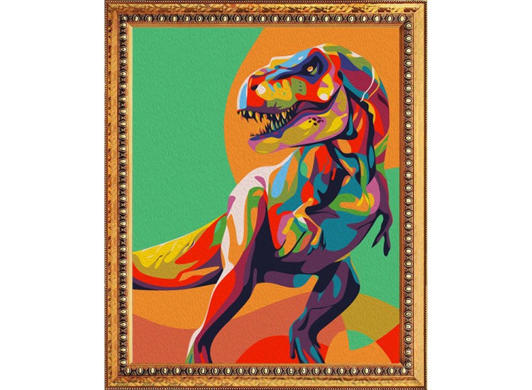 Картина по номерам «Радужный динозавр» — картинка 2