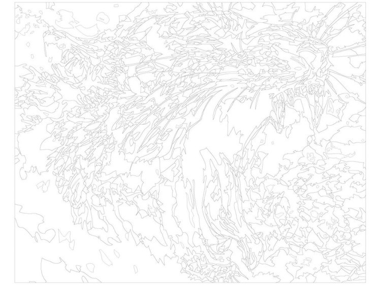 Картина по номерам «Рычащий тигр» — картинка 3