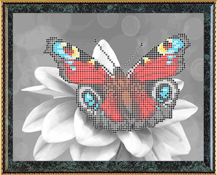 Рисунок на ткани для вышивания бисером «Павлиний глаз» — картинка 2