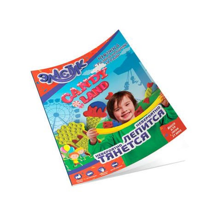 Тянущийся пластилин Эластик «Candy land», желтый, синий, красный, 360гр. — картинка 8