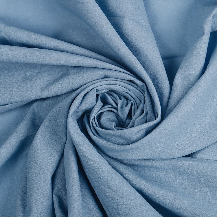 Ткань Хлопок крэш, 1 м х 150 см, 90 г/м², цвет: синий, TBY
