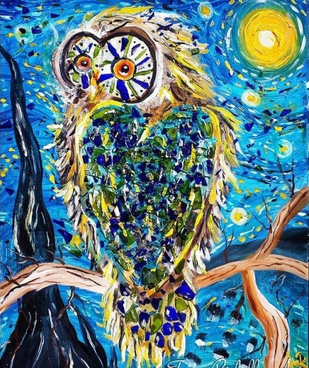 Алмазная вышивка «Глазастая сова» — картинка 2