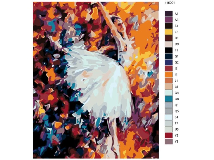 Картина по номерам «Балерина» — картинка 2