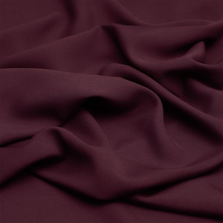 Ткань Штапель, матовая, 5 м, ширина 145 см, 110 г/м2, цвет: 27 бордовый, TBY — картинка 3