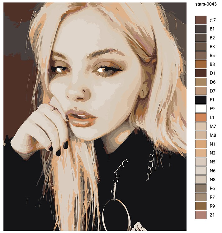 Картина по номерам «Блогер Даша Каплан: селфи портрет 40x50» — картинка 2