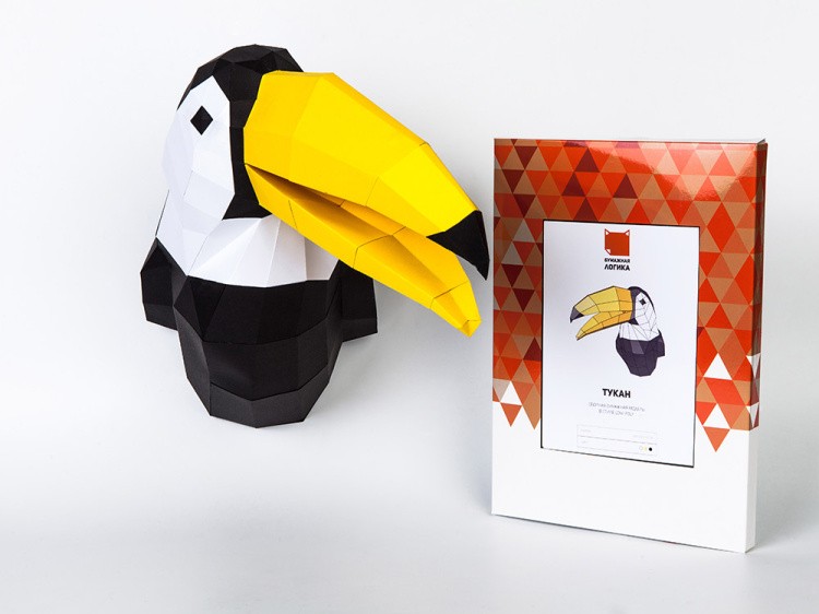 Бумажная модель для склеивания трофей «Тукан» — картинка 5