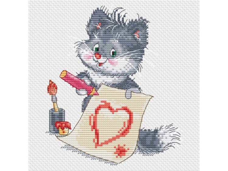 Набор для вышивания «Котёнок-художник»
