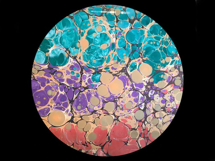 Краска для эбру изумрудная 30 мл, Amazing Color — картинка 3