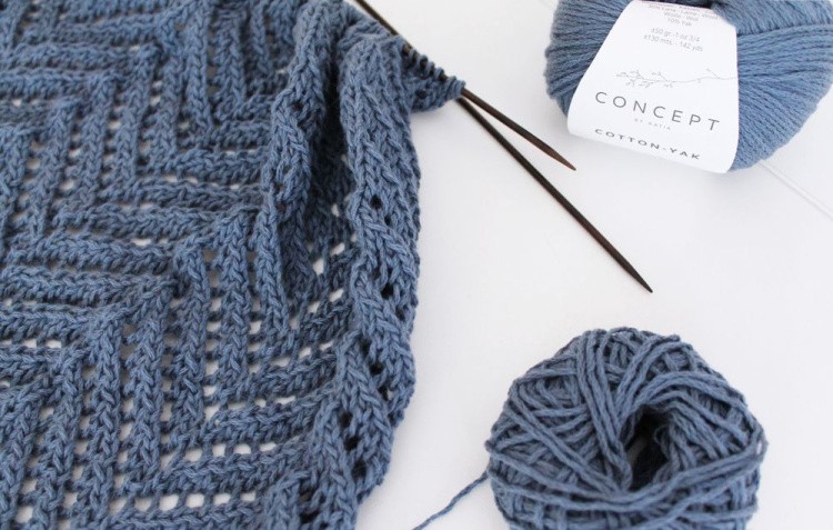 Пряжа Katia Cotton-Yak (119), светлый джинсовый, 5 шт. по 50 г — картинка 2