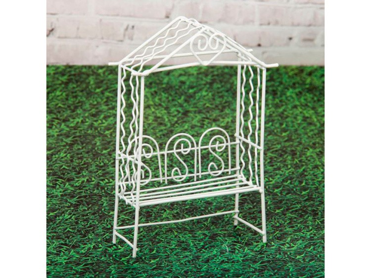 Садовая миниатюра MET-009 Беседка, металл 9x15x4 см, Blumentag — картинка 2