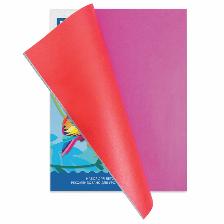 Цветная бумага А4 односторонняя «Птица», 24 листа, 24 цвета, Brauberg — картинка 2