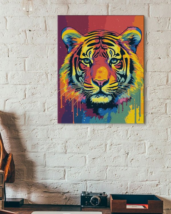 Картина по номерам «Радужный тигр 3» — картинка 3