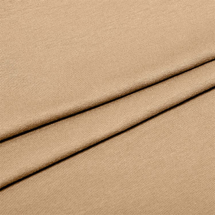 Ткань трикотаж Футер 2х нитка, петля с лайкрой, 10 м x 180 см, 240 г/м², цвет: бежевый, TBY — картинка 3