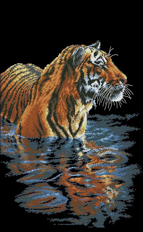 Набор для вышивания «Купающийся тигр» — картинка 2