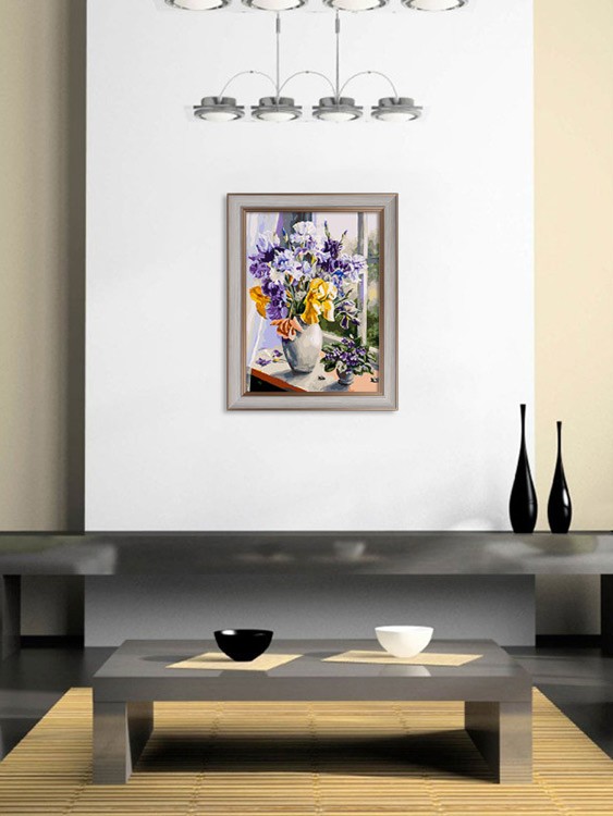 Картина по номерам «Ирисы и фиалки» — картинка 7