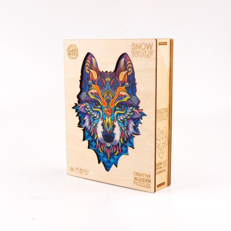 Деревянные пазлы «Снежный Волк M», Woodbests — картинка 5