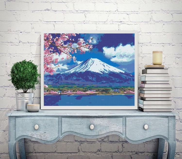 Алмазная вышивка «Священная гора Фудзи» — картинка 3