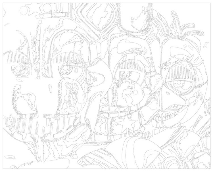 Картина по номерам «Фнаф Freddy's Фредди, Бонни, Чика» — картинка 3