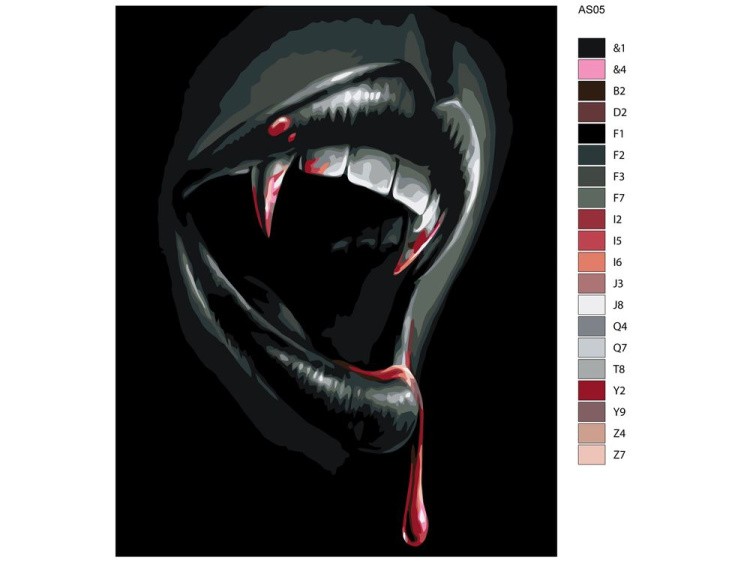Картина по номерам «Клыки вампира» — картинка 2