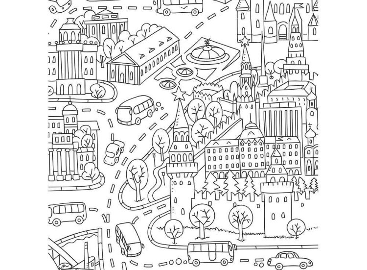 Карта-раскраска «Москва» — картинка 3
