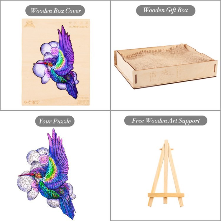 Деревянные пазлы «Свободная Колибри L», Woodbests — картинка 6