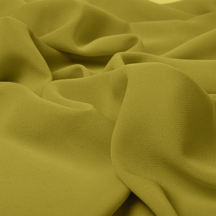 Ткань Креп-шифон, 5 м, ширина 150 см, 105 г/м2, цвет: горчица, TBY — картинка 3