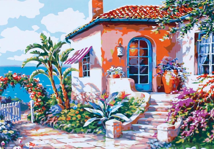 Картина по номерам «Живописный дворик»