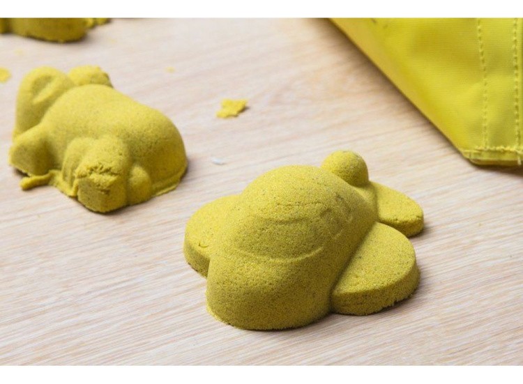 Космический пластичный песок Жёлтый 1 кг — картинка 5