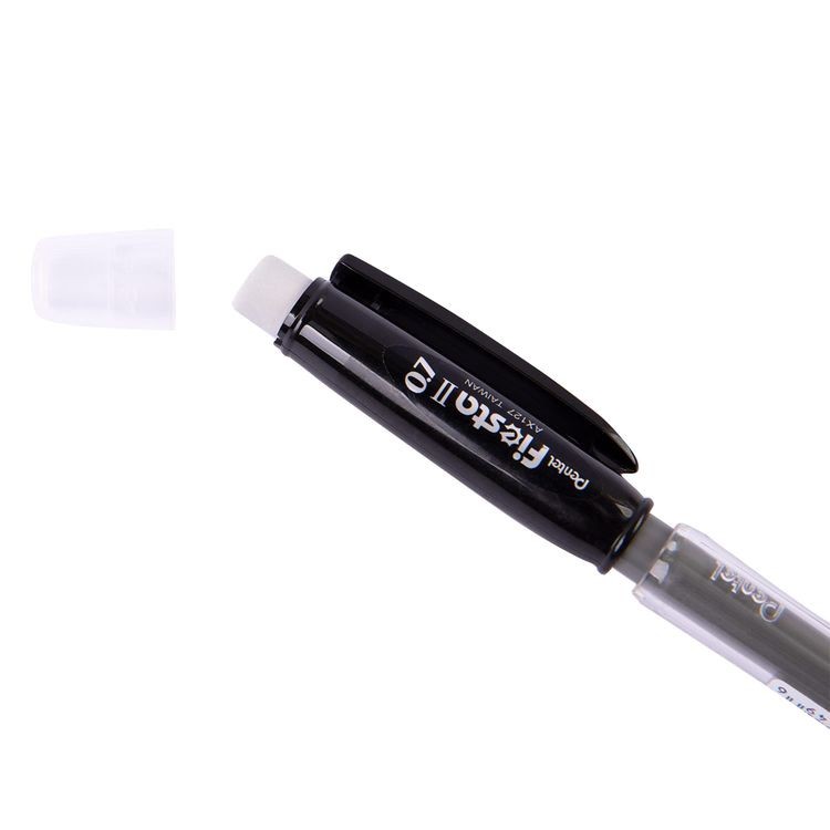 Карандаш автоматический Fiesta II, c резиновым грипом, черный корпус, 0,7 мм, 12 шт., Pentel — картинка 2