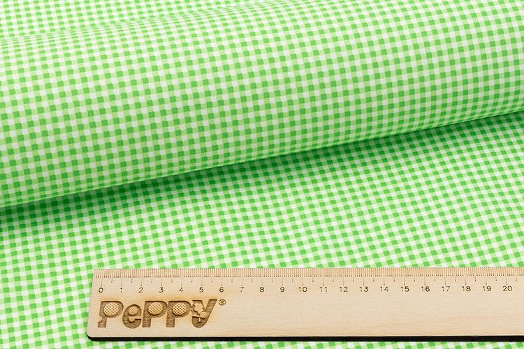 Ткань для пэчворка «БАБУШКИН СУНДУЧОК», 50x55 см, 140 г/м2, 100% хлопок, цвет: БС-48 клетка, зеленый, Peppy — картинка 2
