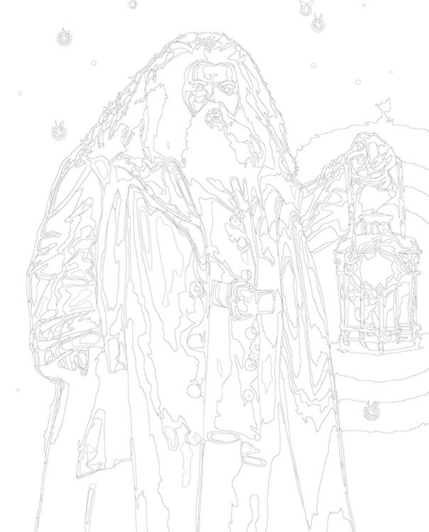 Картина по номерам «Хагрид с фонарем в лесу, Гарри Поттер» — картинка 3