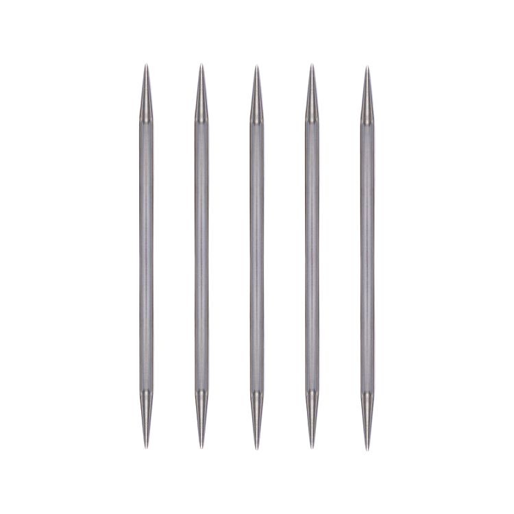 Спицы чулочные под никель, 5-ти компл., 10 см, сталь, 4 мм, Gamma — картинка 2