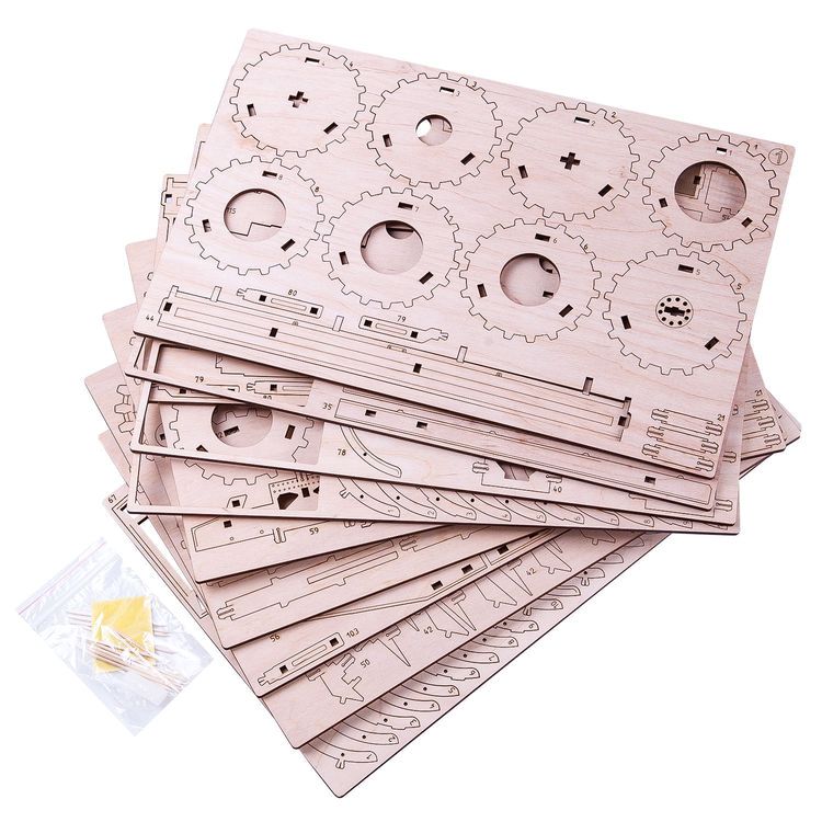 Конструктор деревянный 3D «Прицеп к трактору Кировец К-7М», Eco Wood Art — картинка 5