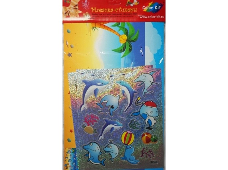 Мозаика из стикеров «Дельфины и бабочки» — картинка 4