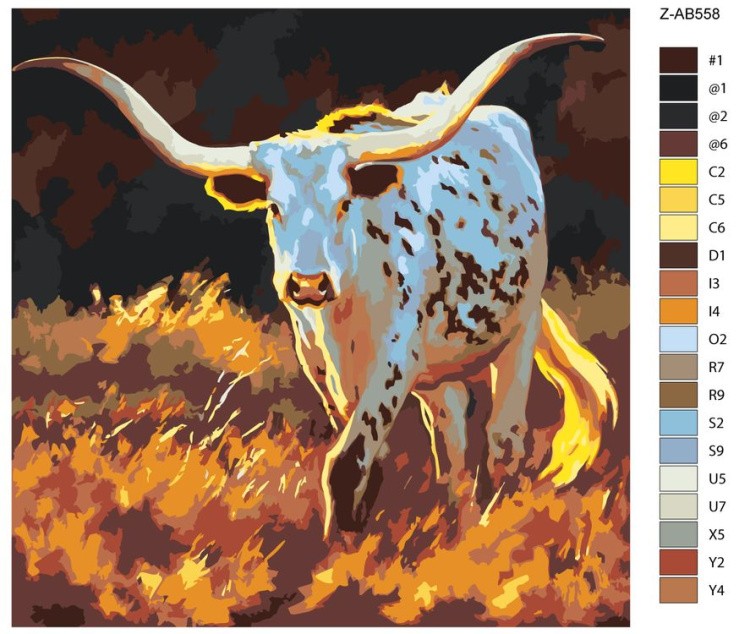 Картина по номерам «Бык» — картинка 2