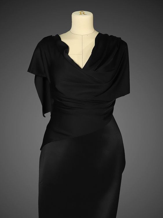 Ткань шелк Армани, 5 м x 150 см, 90 г/м², цвет: черный, TBY — картинка 5