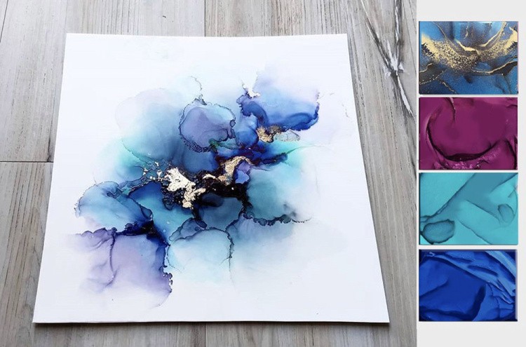 Набор для рисования алкогольными чернилами, 3 планшета, Art Blong — картинка 15