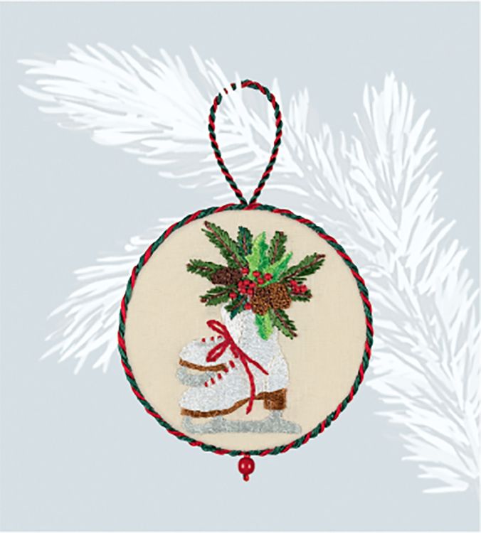 Набор для вышивания «Новогодняя игрушка. Коньки» — картинка 2