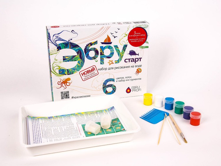 Набор для эбру «Старт» 6 цветов, Эбру-Профи — картинка 2