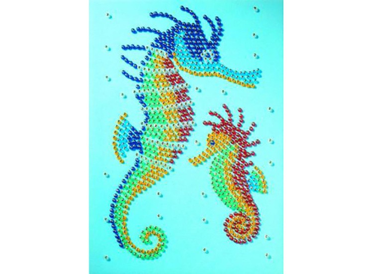 Мозаика из бусин «Морские коньки»