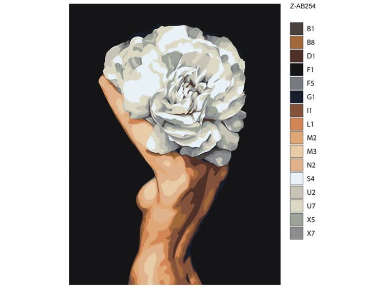 Картина по номерам «Цветочная голова 12» — картинка 2