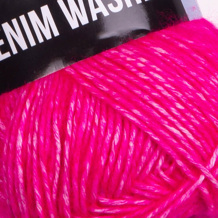 Пряжа YarnArt Denim Washed2 (Деним вошд 2) (903), меланж ярко-малиновый, 5 шт. по 50 г — картинка 2