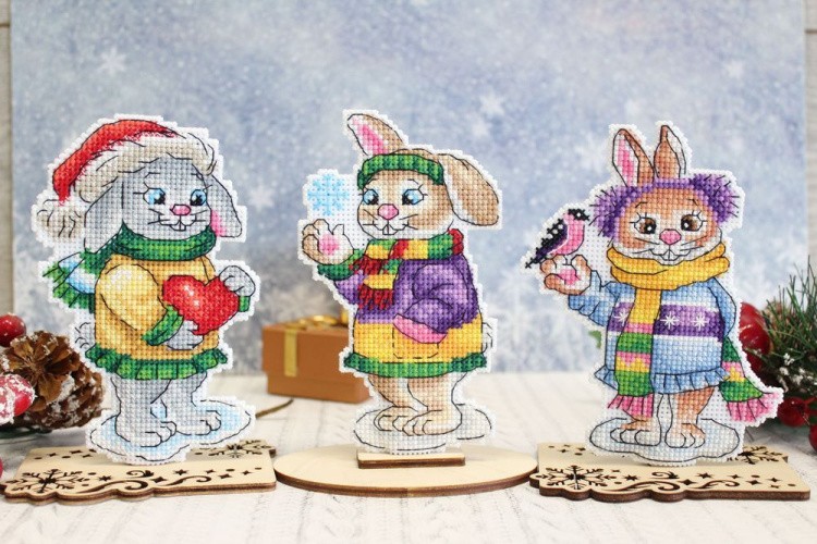 Набор для вышивания «Зайка со снежинкой» — картинка 4