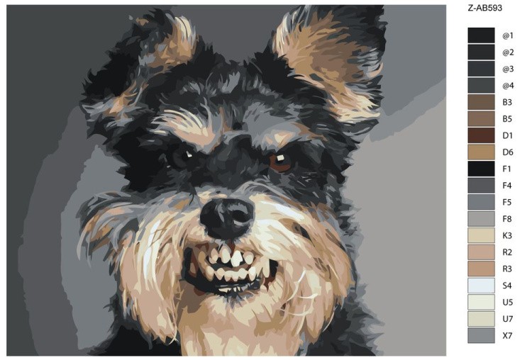 Картина по номерам «Злой пес» — картинка 2