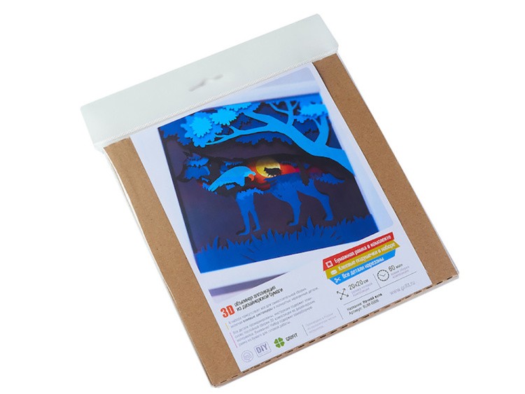 Папертоль для детей «Ночной волк» — картинка 2