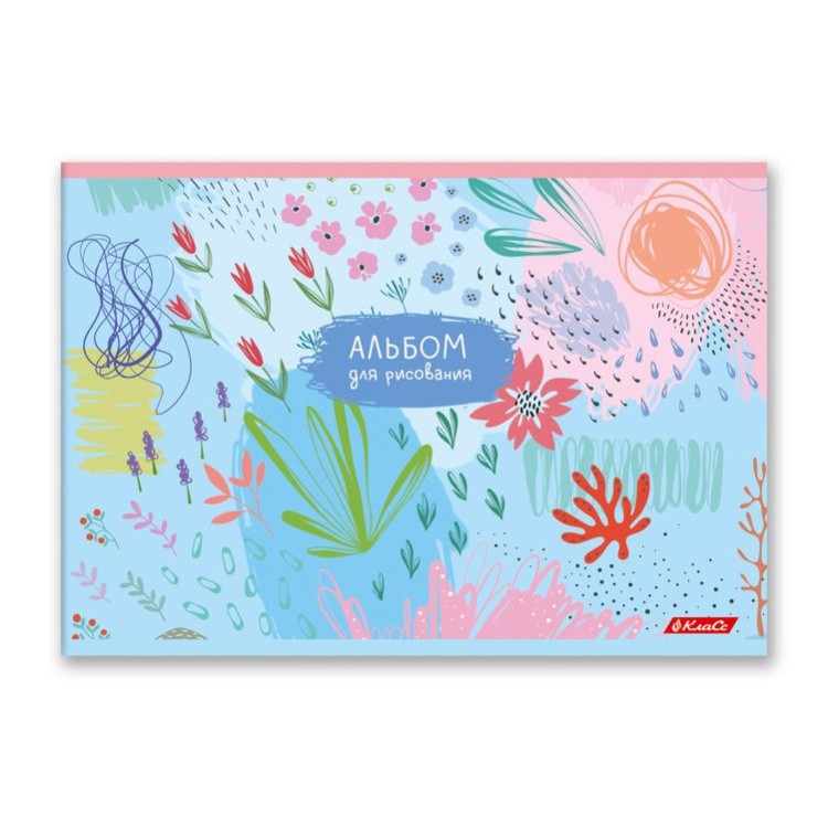 Альбом для рисования «Цветочная фантазия», 100 г/м2, A4, на скобе, 5 альбомов по 32 л., SVETOCH — картинка 4